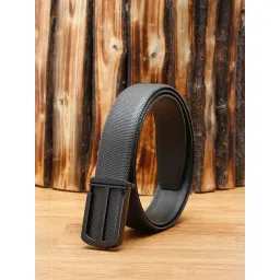 Louis Stitch Black Textured Leather Formal Belt for Men-picture-19