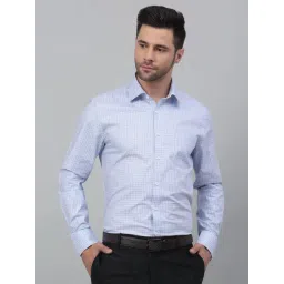 Louis Stitch Blue Cotton Regular Fit Checks Shirt-picture-34