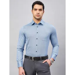 Louis Stitch Blue Cotton Regular Fit Printed Shirt-picture-16