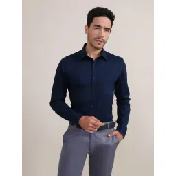 Louis Stitch Blue Cotton Regular Fit Shirt-picture-22