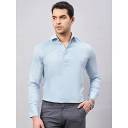 Louis Stitch Blue Cotton Regular Fit Shirt-picture-29
