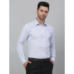 Louis Stitch Blue Cotton Regular Fit Striped Shirt-picture-36