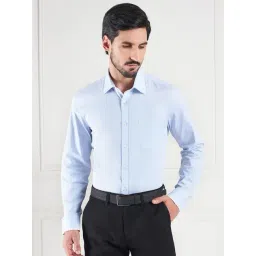 Louis Stitch Blue Cotton Regular Fit Texture Shirt-picture-46
