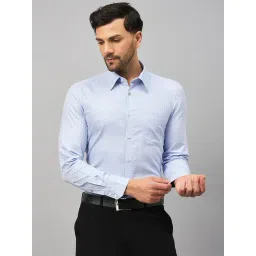 Louis Stitch Blue Cotton Regular Fit Texture Shirt-picture-16