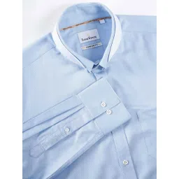 Louis Stitch Blue Cotton Regular Fit Texture Shirt image 4