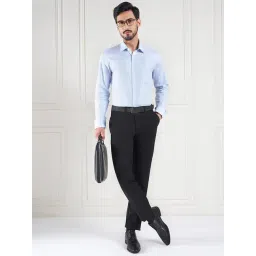 Louis Stitch Blue Cotton Regular Fit Texture Shirt image 5