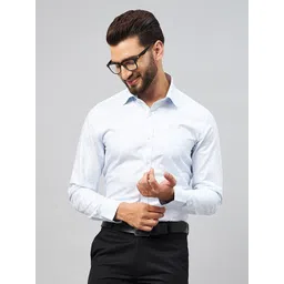 LOUIS STITCH Comfort Geometric Printed Spread Collar Long Sleeves Cotton Formal Shirt-picture-30