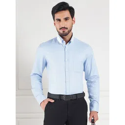 LOUIS STITCH Comfort Self Design Cotton Formal Shirt-picture-40