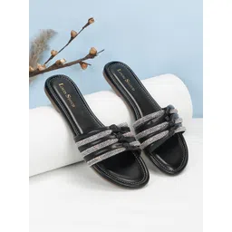 LOUIS STITCH Embellished Slip-On Open ToeFlats-picture-20