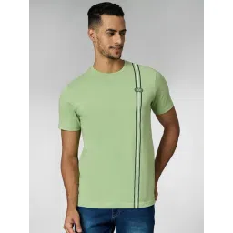 Louis Stitch Green Cotton Regular Fit Solid T-Shirt-picture-36
