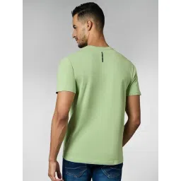 Louis Stitch Green Cotton Regular Fit Solid T-Shirt image 2