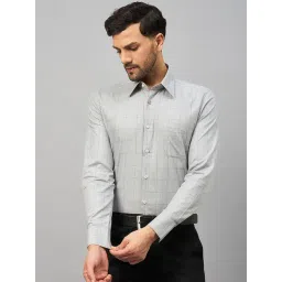 Louis Stitch Grey Cotton Regular Fit Checks Shirt-picture-39