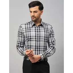Louis Stitch Grey Cotton Regular Fit Checks Shirt-picture-30
