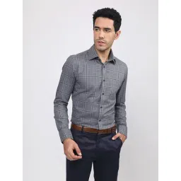 Louis Stitch Grey Cotton Regular Fit Checks Shirt-picture-47