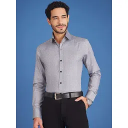 Louis Stitch Grey Cotton Regular Fit Printed Shirt-picture-37