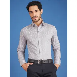 Louis Stitch Grey Cotton Regular Fit Printed Shirt-picture-24