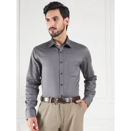 Louis Stitch Grey Cotton Regular Fit Shirt-picture-10