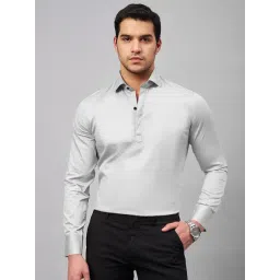 Louis Stitch Grey Cotton Regular Fit Shirt-picture-16