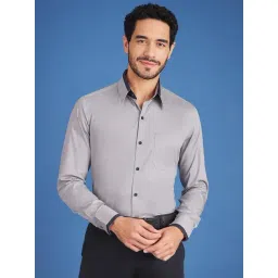 Louis Stitch Grey Cotton Regular Fit Texture Shirt-picture-36