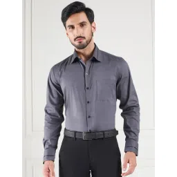Louis Stitch Grey Cotton Regular Fit Texture Shirt-picture-28