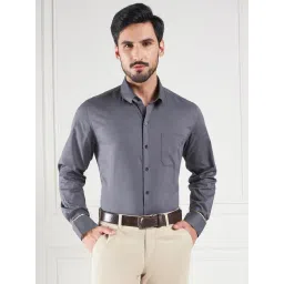 Louis Stitch Grey Cotton Regular Fit Texture Shirt-picture-32