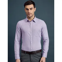 LOUIS STITCH India Slim Self Design Spread Collar Cotton Formal Shirt-picture-34
