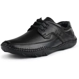 louis stitch Jet Black Genuine Leather Ultra Lightweight Formal Lace-Up Derby Shoes for Men Lace Up For Men-picture-16