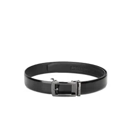 Louis Stitch Jet Black Leather Solid Belt-picture-29