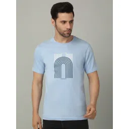 Louis Stitch Light Blue Cotton Regular Fit Printed T-Shirt-picture-20