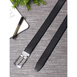 LOUIS STITCH Men Black & Brown Reversible Textured Leather Formal Belt-picture-40