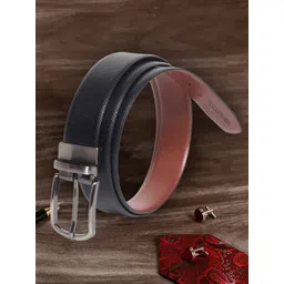 LOUIS STITCH Men Black Textured Leather Reversible Formal Belt-picture-31