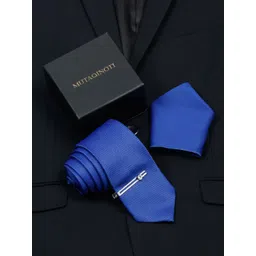 LOUIS STITCH Men Blue Checked Italian Silk Necktie Accessory Gift Set-picture-27
