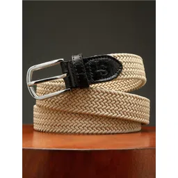 LOUIS STITCH Men Braided Stretchable Belt With Leather End-picture-30