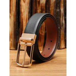 LOUIS STITCH Men Brown Textured Leather Formal Belt-picture-16