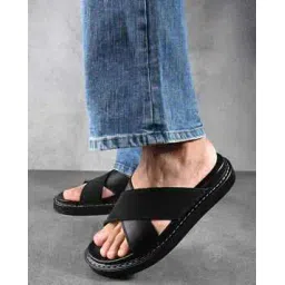 louis stitch Men Cross Strap Slip-On Sandals-picture-40