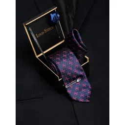 LOUIS STITCH Men Indigo Blue Italian Silk Necktie Accessory Gift Set-picture-27