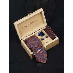 LOUIS STITCH Men Italian Silk Blend Necktie Accessory Gift Set-picture-19