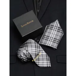 LOUIS STITCH Men Italian Silk Necktie Accessory Gift Set image 1