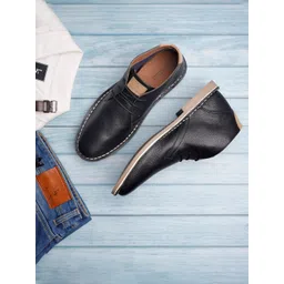 LOUIS STITCH Men Mid Top Leather Block-Heeled Desert Boots-picture-28