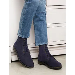 LOUIS STITCH Men Mid Top Suede Leather Biker Boots-picture-31