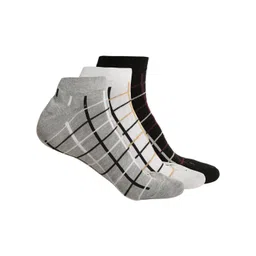 LOUIS STITCH Men Pack Of 3 Checked Ankle-Length Antimicrobial Socks-picture-17