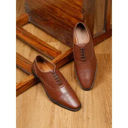 LOUIS STITCH Men Perforated Premium Leather Formal Oxfords Shoes-picture-35