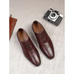 LOUIS STITCH Men Perforated Premium Leather Formal Oxfords Shoes-picture-10