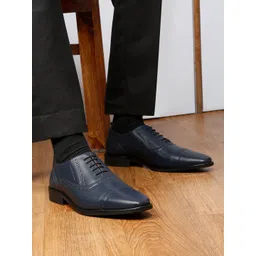 LOUIS STITCH Men Perforated Premium Leather Formal Oxfords Shoes-picture-14