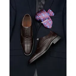 LOUIS STITCH Men Perforated Premium Leather Formal Oxfords Shoes-picture-24