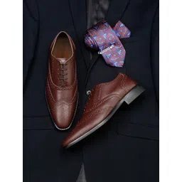 LOUIS STITCH Men Perforated Wingtip Premium Leather Formal Brogues-picture-12