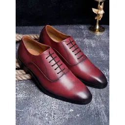 LOUIS STITCH Men Premium Leather Dual Tone Patina Derby Shoes-picture-26