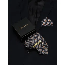 LOUIS STITCH Men Printed Silk Accessory Gift Set-picture-27