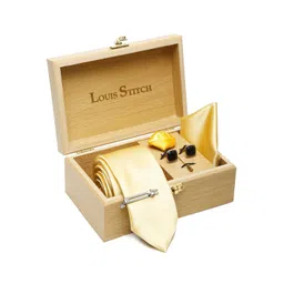 LOUIS STITCH Men Printed Silk Necktie Accessory Gift Set-picture-26