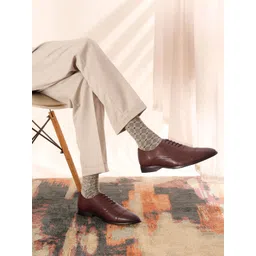 louis stitch Men Rosewood Leatherette Oxford Formal Shoes-picture-33